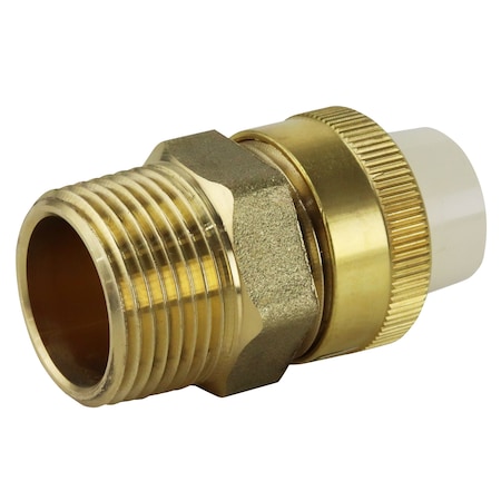 Apollo 3/4 in. Brass MNPT Union x 1/2 in. Solvent Weld CPVC CPVCMU1234